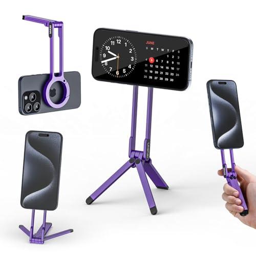 Ulanzi MA30 スマホ三脚 ミニ三脚 全金属製 magsafeに対応 折りたたみ式 持ち運び便利 スタンド＆手持ちモード 361度回転 | 