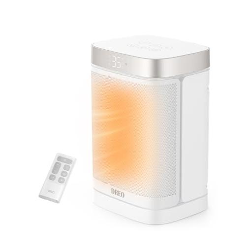 DREO 電気ファン ヒーター 小型 【軽量コンパクト・ECO知能恒温 節電対策】 セラミック 暖房 1200W~15.5?/1000W/800W 省エネ 電気代安い DREO 電気ファン ヒーター 小型 軽量コンパクト・ECO知能恒温 節電対策