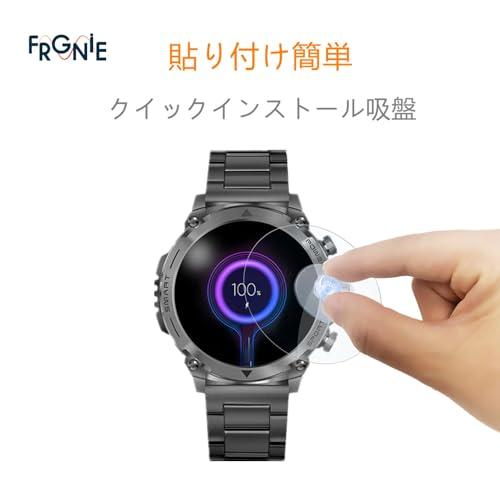 Frgnie3枚入り対応 FOSMET LGW6 スマートウォッチ 1.43インチ スクリーン保護フィルム 丸型 メンズ LGW6 強化ガラス保 |  | 01