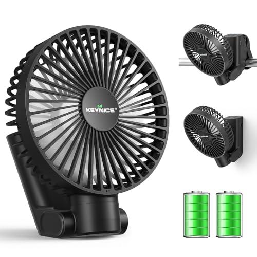 N*u様 新品 卓上扇風機 クリップ式 吊り下げ 回転可能 ブラック　ハンディ扇 KEYNICE 卓上扇風機 クリップ 小型 5WAY仕様 (卓上/吊り下げ/壁掛け