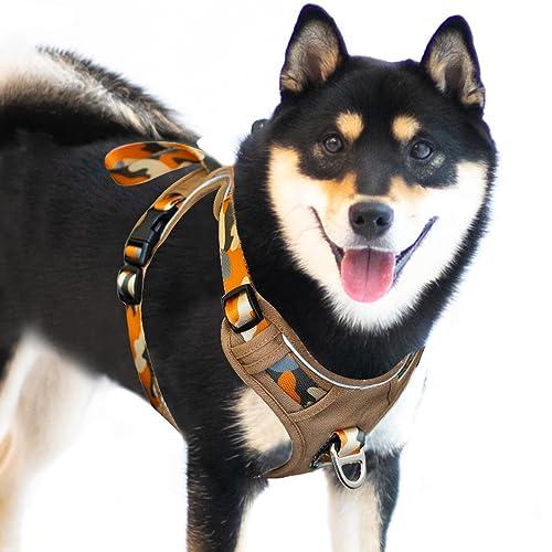 JC HOUSE 犬 ハーネス 小型犬 超軽量 引っ張り防止 「首が開けます」 簡単着脱 ソフト 犬用胴輪 負担が少ない サイズ調整可 3M夜間 | 