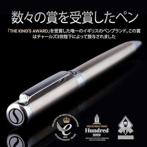 Scriveinerステンレスボールペン-ステンレス仕上げ、シュミット 黒 リフィル付きの見事な高級ペン、男性＆女性、プロ、エグゼクティブ、オフ |  | 01