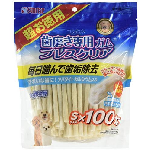 ゴン太 ゴン太の歯磨き専用ガム ブレスクリア アパタイトカルシウム入り S 超お徳用 100本 | 