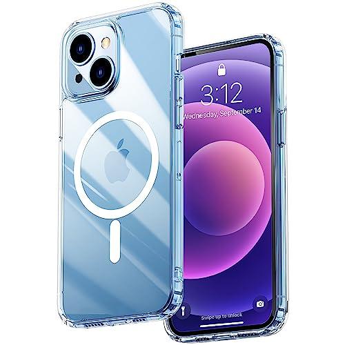 米軍規格・MagSafe対応Gtsoho iPhone 13 ケース iPhone 14用 ケース 透明 マグネット搭載 ワイヤレス充電 耐衝撃 | 