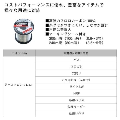 ダイワ(DAIWA) フロロライン ジャストロン フロロ 3号 300m ナチュラル |  | 02