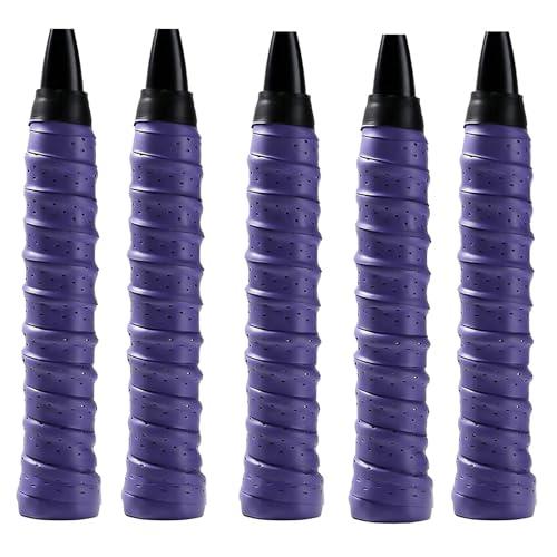 DFsucces グリップテープ テニス バドミントン 5本入 ラケット用グリップテープ 滑り止め 衝撃吸収 吸汗 多孔型 通気性 超吸収タイプ | 