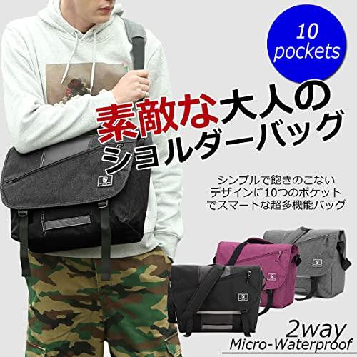 [OIWAS] メッセンジャーバッグ メンズ 人気 大容量 A4 ショルダーバッグ 斜めがけ ショルダーバック 男性 防水 かたかけバッグ 15 |  | 01