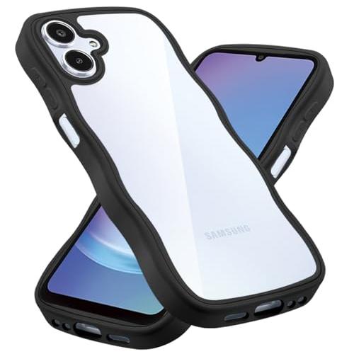 クリア Galaxy A25 5G ケース SC-53F かわいい 波状フレーム うねうね