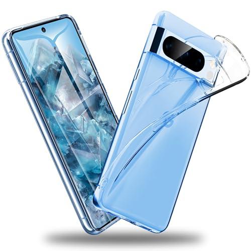 Google Pixel 8 Pro 用 ケース クリア 薄型 ドイツバイエル製TPU素材 超耐衝撃 全透明 黄変防止 レンズ保護 指紋防止 「 | 