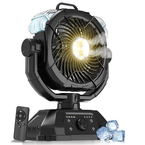 ミスト機能・瞬間冷却ONRIU キャンプ 扇風機 ミストファン 32000mAh
