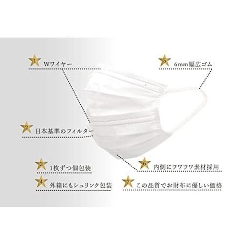Wワイヤー不織布マスク50枚入り アクアバンク七つ星マスク |  | 01