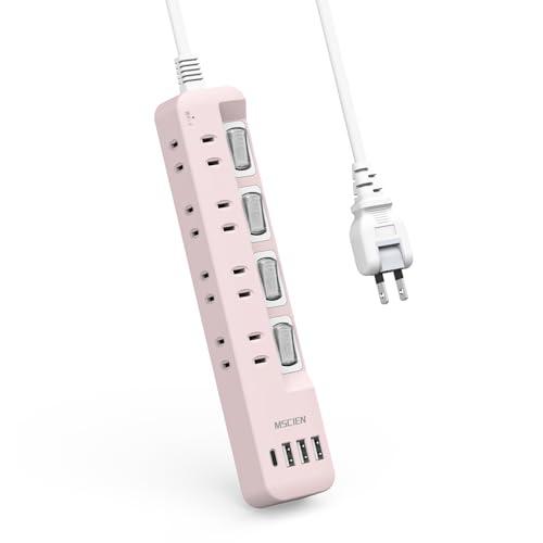 Mscien 電源タップ usb付き 8個AC口 1個usb-c 3個usb-a 延長コード 3m