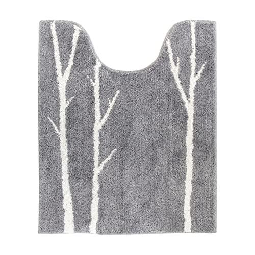 オカ(OKA) マトカ トイレマット 約75cm×63cm(ロングサイズ) グレー (あったか 北欧 モダン ノルディック) | 