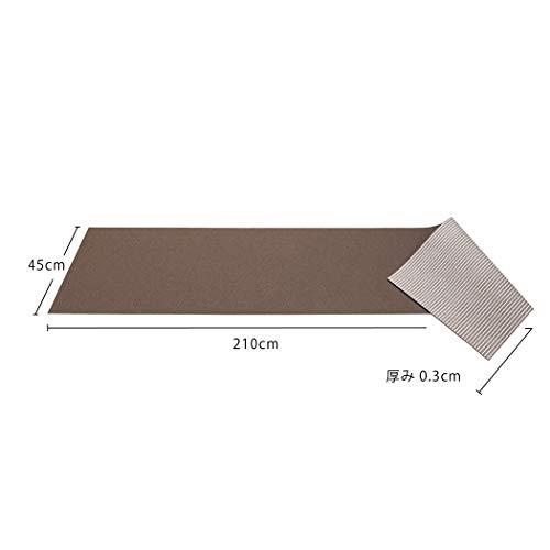 日本製 撥水 消臭 洗えるサンコー キッチンマット ずれない 台所マット ロング 45×210cm ブラウン おくだけ吸着 KR-46 |  | 01