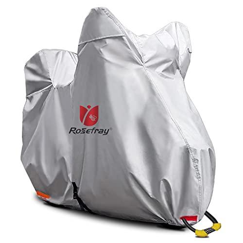 Rosefray バイクカバー 6L-BOX 210D 厚手 255cmまで対応 スマートサイズ 高機能 撥水 UVカット 大型 車体カバー 耐 | 