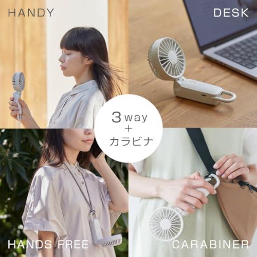 リズム(RHYTHM) ハンディファン 2025 大風量 静音 3WAY (手持ち 首掛け 卓上) [国内メーカー] 風量5段階 Type-C対 |  | 01