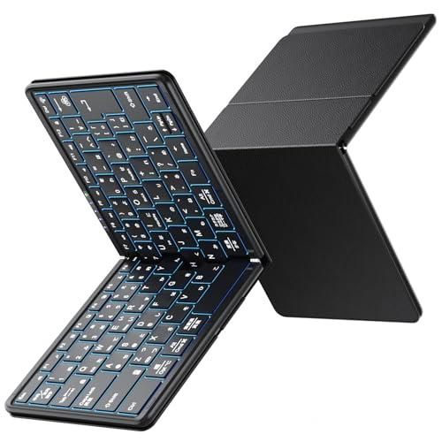 Omikamo Bluetooth＆USB無線両用 キーボード 折りたたみ JIS標準日本語