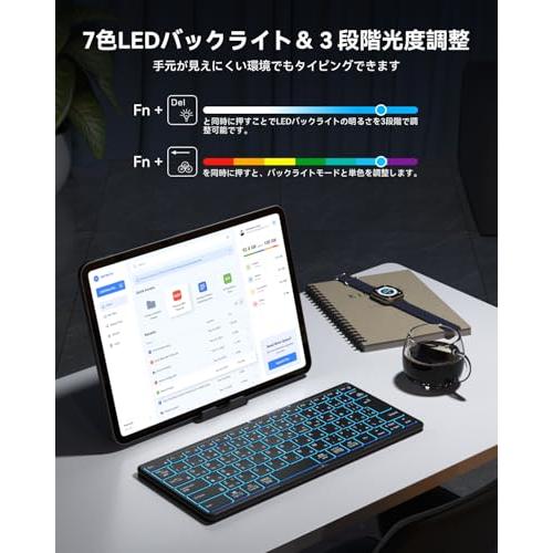 Omikamo Bluetooth＆USB無線両用 キーボード 折りたたみ JIS標準日本語