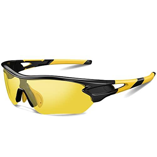 新品100% S3 Softゴールドレンズサングラス野球登山マラソン自転車ゴルフ BEACOOL] スポーツサングラス 偏光レンズ ランニング 野球 登山 釣り