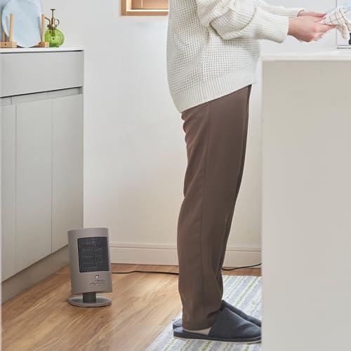足元から膝上まであたたかドウシシャ セラミックヒーター 上下自動首振り 人感センサー付 送風機能付 モカ |  | 01
