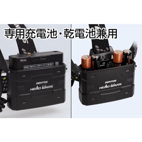 GENTOS(ジェントス) LED ヘッドライト USB充電式 明るさ800ルーメン/実用点灯11時間/後部認識灯 専用充電池または単3形電池4 |  | 01