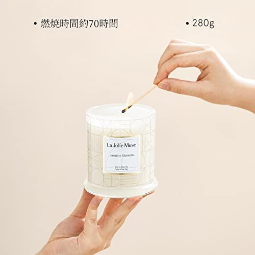LA JOLIE MUSE アロマキャンドル ジャスミンの香り 65時間 天然大豆