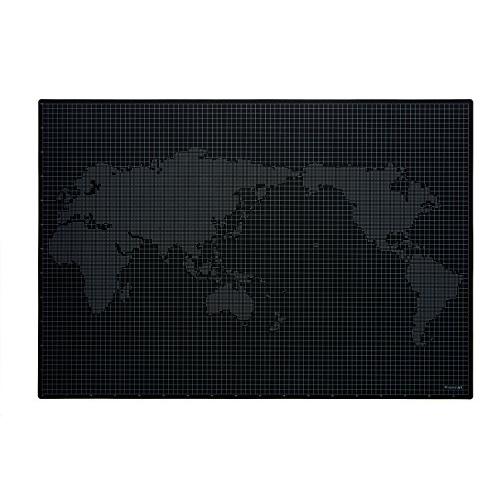 角利(KAKURI) カッターマット A1サイズ 620x900x2mm 大判 三層構造 両面使用 ブラック/ライトグレー 1cmグリッド付 デ | 