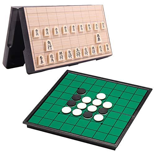 Smilerain 将棋盤セット リバーシ将棋 磁石 オセロ 将棋 ボードゲーム旅行 初心者け 将棋セット リバーシ 二つセットマグネット式 棋 | 