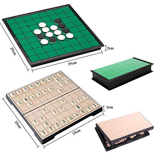 Smilerain 将棋盤セット リバーシ将棋 磁石 オセロ 将棋 ボードゲーム旅行 初心者け 将棋セット リバーシ 二つセットマグネット式 棋 |  | 01