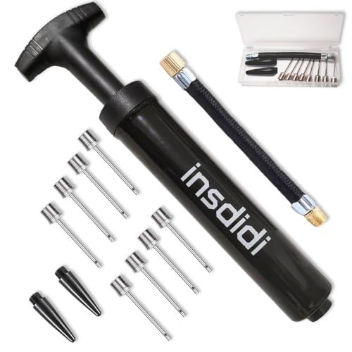 insdidi 12点セット ボールポンプ 空気入れ ボール用 ハンドポンプ スイムインフレータブルポンプ スポーツボールポンプ（サッカーボール | 