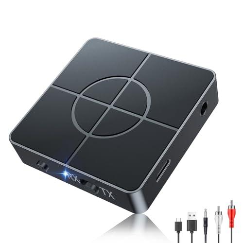革新低遅延・設定簡単・Bluetooth 5.3トランスミッター & レシーバー （受信機 & 送信機 &一台二役） 光デジタル対応 3.5mm | 