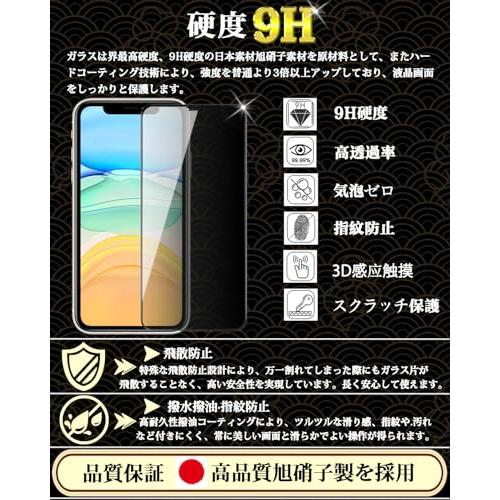 iPhone 11 / XR ガラスフィルム 覗き見防止 強化ガラス のぞき見防止
