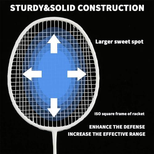 Senston 2 プレイヤー バドミントンセットカーボンファイバーバドミントンラケット耐久性軽量 ，3 ナイロン シャトルコック，1つのキャリ |  | 02