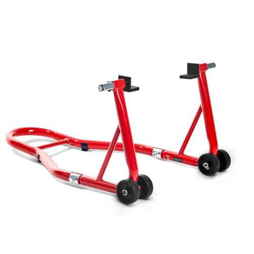 Donext バイクスタンド リア メンテナンススタンド 後輪用 整備用 耐荷重340kg 750LBS キャスター付き L型 レッド | 