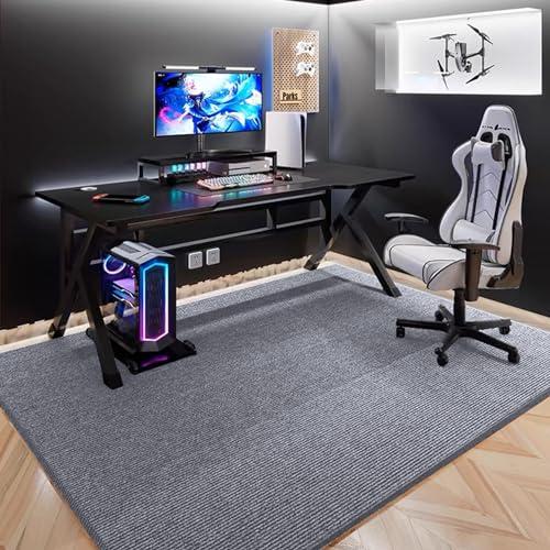 AYO ゲーミングチェアマット ライトグレー 特大サイズ130×160cm 厚さ4 