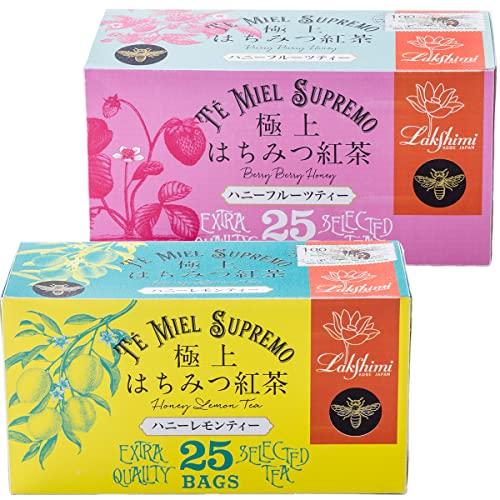 Lakshimi(ラクシュミー) 極上はちみつ紅茶 ハニーレモンティー ハニーフルーツティー 2種 各1セット | 