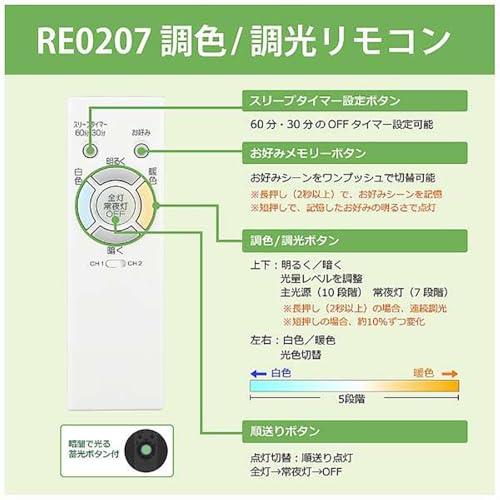 照明リモコン RE0207 for NEC LEDシーリングライト用リモコン