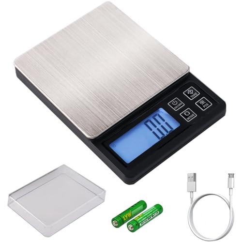 BOMATA デジタルスケール 計量器 0.1g単位 3kg コンパクト USB充電