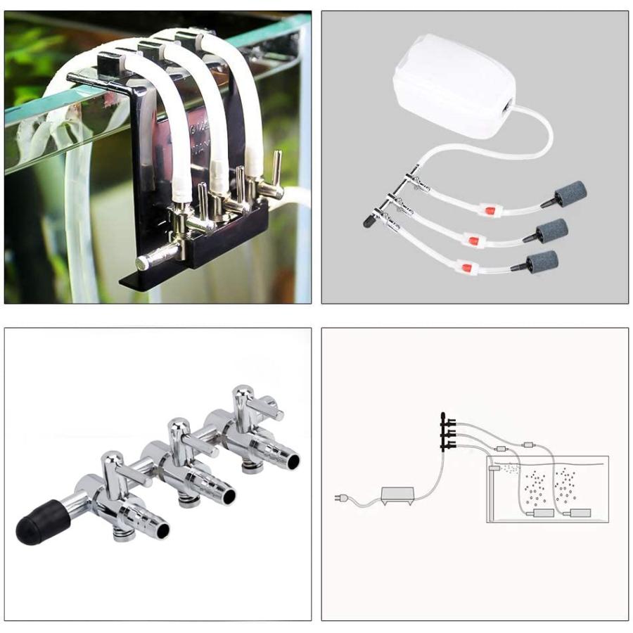 CTRICALVER エアチューブ 3分岐 & 逆流防止弁 & キスゴム 水槽 エアーポンプ エアレーション アクアリウム バブルカウンター チ |  | 02