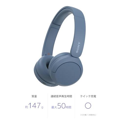 ソニー(SONY) ワイヤレスヘッドホン WH-CH520:Bluetooth対応/軽量設計