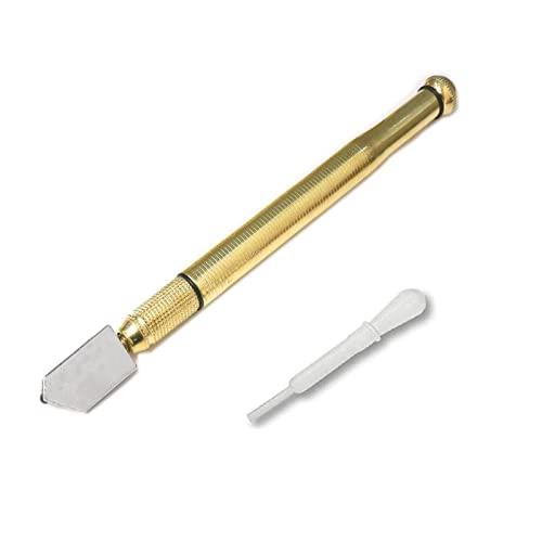 DFsucces ガラスカッター ガラス切削工具 ローラータイプ 滑り止め取っ手のスチール製刃 切断板厚3〜12mm (1本) | 