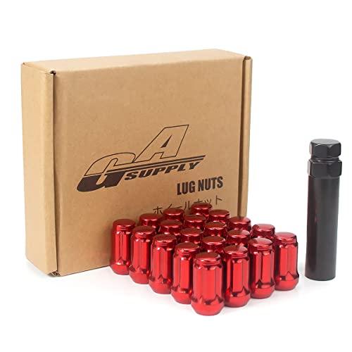 GAsupply ホイールロックナット M12 x P1.5 テーパー座60° 花形ナット スチール製 盗難防止 19HEX/21HEXソケット | 