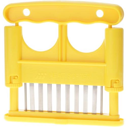 義春刃物 肉の筋切り器 ミートソフター イエロー 日本製 | 