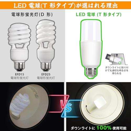 LED電球 T形タイプ 口金直径26mm 電球60W形相当 (7W)1080ルーメン 昼
