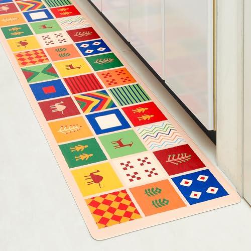 アイメディア キッチンマット サッと拭けるキッチンマット 40×180cm ペルシア絨毯風 キッチンラグ 台所マット 清潔 お手入れ簡単 洗濯不 | 