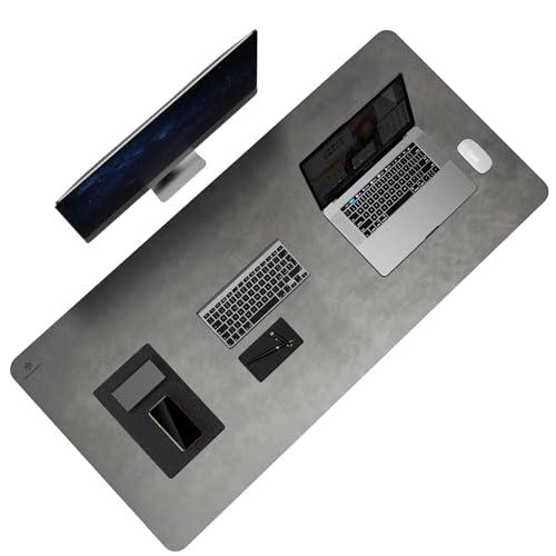 YSAGi デスクマット レザーデスクパッド 大型マウスパッド 両面レザー 超防滑設計 防水 防油 断熱 お手入れ簡単 オフィス 自宅用 装飾用 | 