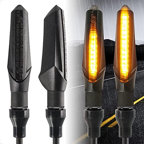 Evermotorバイク 流れる LED ウインカー スポーティーデザイン M8ネジ