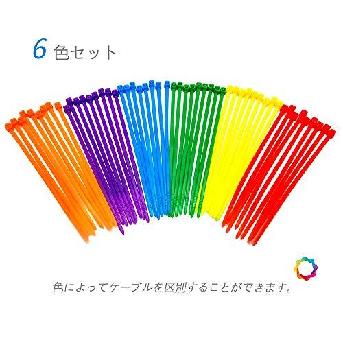 結束バンド、靭性が良いナイロン、耐候性、耐熱性、6色（150mm、300本入） |  | 01