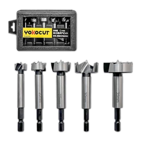 YOKOCUT 木工用ドリル 5本組 座グリビット ボアビット ドリルビット 六角軸 | 