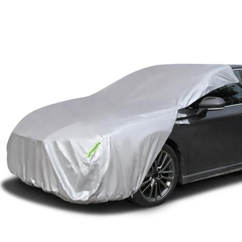 LINFEN ボンネットカバー ハーフ自動車カバー 半分 裏起毛タイプ 防水防雪防紫外線防塵 日焼け防止 フロントガラス・ヘッドライト保護 四季 | 